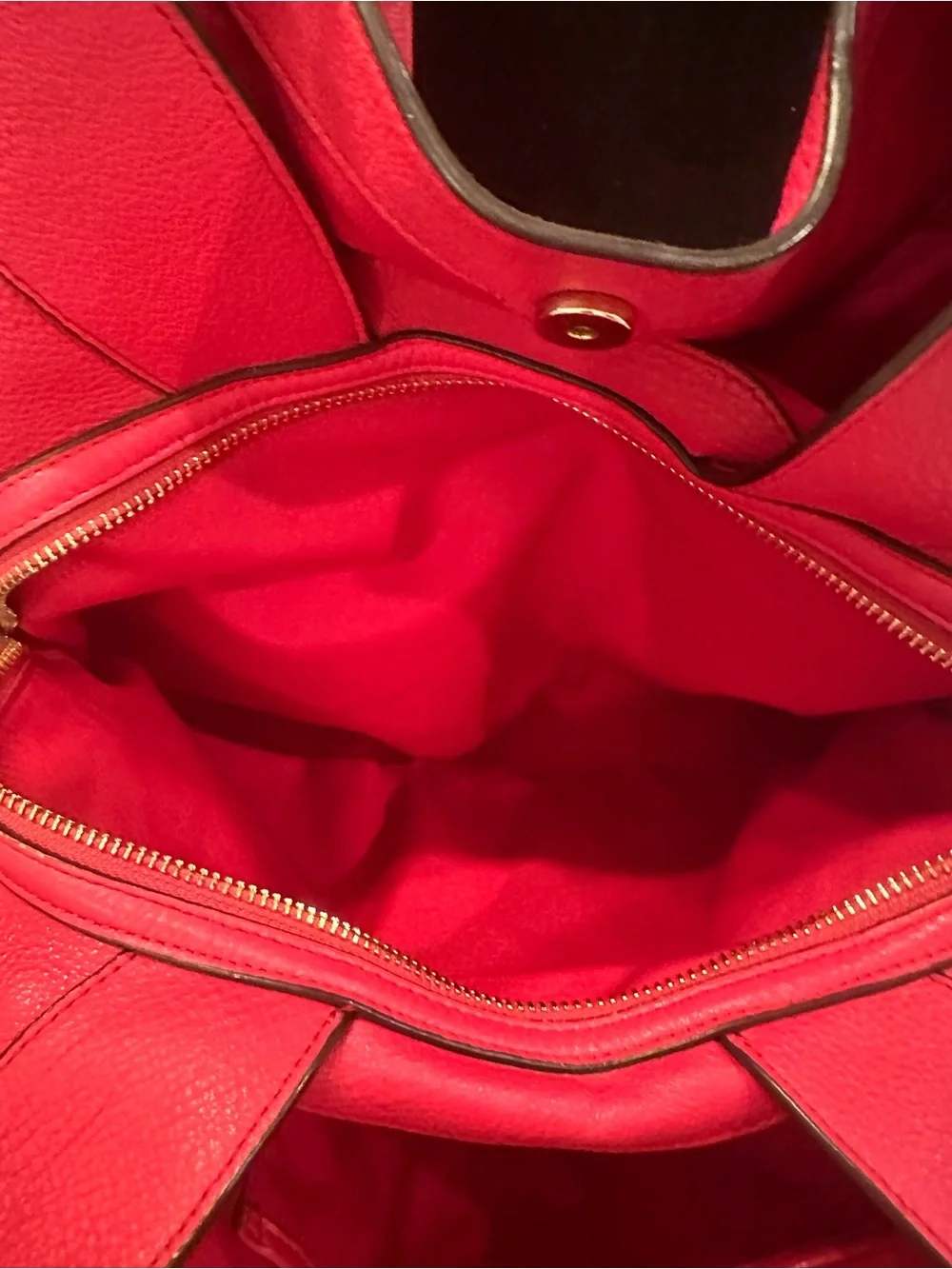 Coach #265 Lexy Red/RaspberryPebbled Leather Shoulder Bag